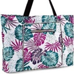 NEW 2 In 1 Foldable Large Waterproof Tote Bag with Zipper